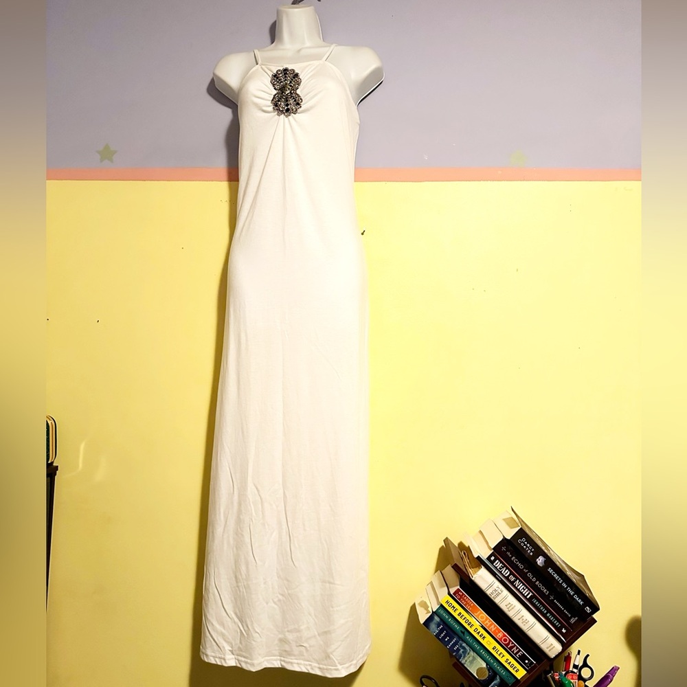 Basic Universal White Maxie Dress Size Small